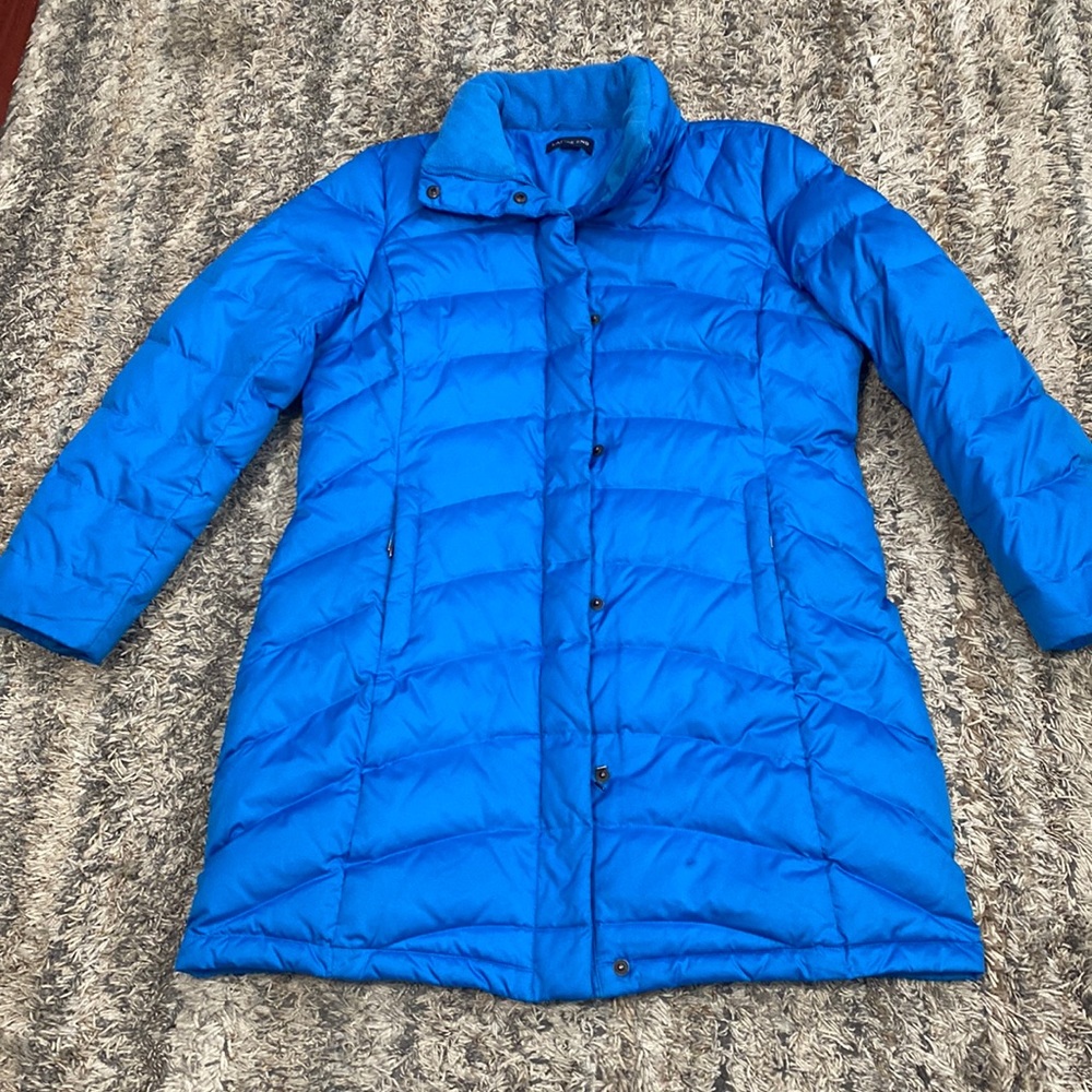 Lands End women’s quilted down feather insulated winter coat size, medium 10/12